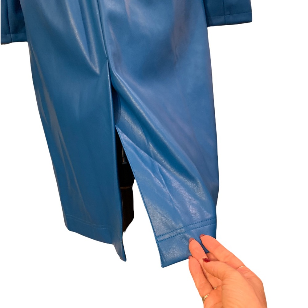INC International Concepts Blue Trench Coat - Picture 9 of 13